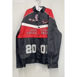 Forever‎ 21 Black/Red Leather Jacket - Size S